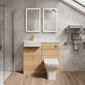 Bradwell 1100mm Combination Unit Bleached Oak & Semi Recessed Square Basin