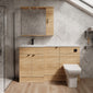 Parkhouse 1500mm L Shape Combination Basin and WC Unit - Bleached Oak