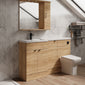 Parkhouse 1500mm L Shape Combination Basin and WC Unit - Bleached Oak