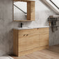 Parkhouse 1500mm L Shape Combination Basin and WC Unit - Bleached Oak