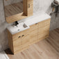 Parkhouse 1500mm L Shape Combination Basin and WC Unit - Bleached Oak