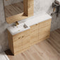 Parkhouse 1500mm L Shape Combination Basin and WC Unit - Bleached Oak