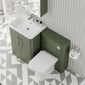Pride 1150mm 2-Door Vanity & WC Combination Unit Set - Satin Green