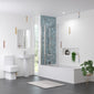 Serene Shower Straight 1700 x 750 Bathroom Suite C/W Chrome Double Screen & Rail