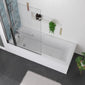 Serene Shower Straight 1700 x 750 Bathroom Suite C/W Chrome Double Screen & Rail