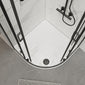 ShowerWorX Atlantic Matt Black 900mm Quadrant Shower Enclosure with White Shower Tray