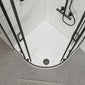 ShowerWorX Atlantic Matt Black 800mm Quadrant Shower Enclosure with White Shower Tray