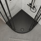 ShowerWorX Atlantic Matt Black 800mm Quadrant Shower Enclosure with Slate Shower Tray