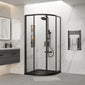 ShowerWorX Atlantic Matt Black 900mm Quadrant Shower Enclosure with 6mm Safety Glass