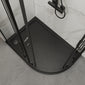 ShowerWorx Atlantic Matt Black 1000 x 800mm Offset Quadrant with Slate Tray - 6mm Glass
