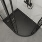 ShowerWorx Atlantic Matt Black 1200 x 800mm Offset Quadrant with Slate Tray - 6mm Glass