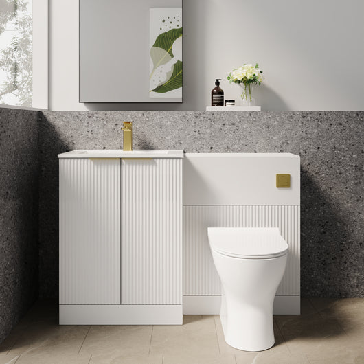  Doric Fluted Combination Packs - Satin White