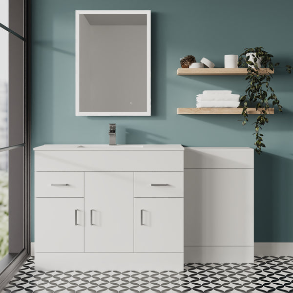 Nova 1500mm Gloss White Floorsatnding Vanity Unit | welovecouk