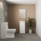 Deco Cloakroom Bathroom Suite - Satin White & Brushed Brass Finishing