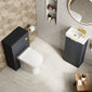 Deco Cloakroom Bathroom Suite - Soft Black & Brushed Brass Finishing