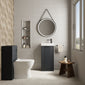 Deco Cloakroom Bathroom Suite - Soft Black & Black Finishing