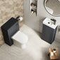 Deco Cloakroom Bathroom Suite - Soft Black & Black Finishing