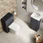 Deco Cloakroom Bathroom Suite - Soft Black & Chrome Finishing