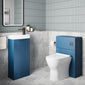 Deco Cloakroom Bathroom Suite - Satin Blue & Black Finishing