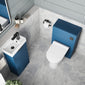 Deco Cloakroom Bathroom Suite - Satin Blue & Black Finishing