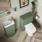 Deco Cloakroom Bathroom Suite - Satin Green & Chrome Finishing