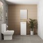 Deco 400mm Cloakroom Bathroom Suites with Close Couple Toilet - Satin White & Brushed Brass Finishing