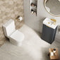 Deco 400mm Cloakroom Bathroom Suites with Close Couple Toilet - Soft Black & Brushed Brass Finishing