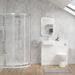 Calver 1000mm Gloss White Vanity WC Unit & Chrome Quadrant Shower Enclosure Bathroom Suite