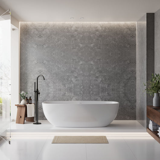  SDG Waterproof PVC Wall Panel 2400 x 1000 x 10mm - Concrete Grey (Matt)