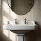 Hudson Reed Richmond 500mm Basin & Pedestal (2 Tap Hole) - White