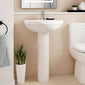 Nuie Ivo 550mm 1TH Basin & Pedestal - White