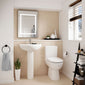 Nuie Ivo 550mm 1TH Basin & Pedestal - White