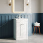 Classique 500mm Floor Standing 2-Door Unit & Basin 1 - Satin White - welovecouk