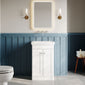Classique 500mm Floor Standing 2-Door Unit & Basin 0TH - Satin White - welovecouk