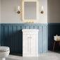 Classique 500mm Floor Standing 2-Door Unit & Basin 0TH - Satin White - welovecouk
