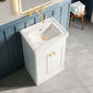 Classique 500mm Floor Standing 2-Door Unit & Basin 0TH - Satin White - welovecouk