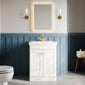Nuie Classique 600mm Floor Standing 2-Door Unit & 1TH Basin - Satin White - welovecouk