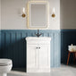 Nuie Classique 600mm Floor Standing 2-Door Unit & 1TH Basin - Satin White - welovecouk