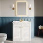 Classique 800mm Floor Standing 2-Door Unit & Basin 1TH - Satin White - welovecouk
