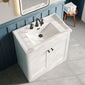 Classique 800mm Floor Standing 2-Door Unit & Basin 3TH - Satin White - welovecouk
