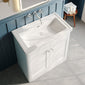 Classique 800mm Floor Standing 2-Door Unit & Basin 0TH - Satin White - welovecouk
