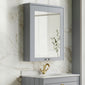 Farlow Shaker 600mm 2-Door Mirror Cabinet - Satin Grey