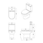 Nuie Isla Rimless Compact Close Couple Toilet pan only