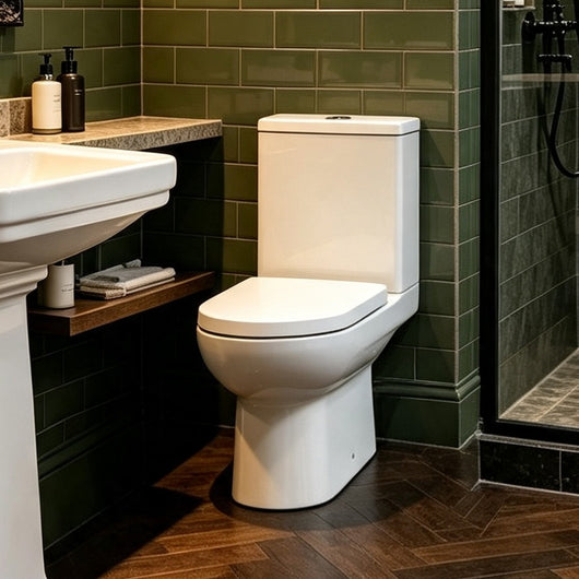 Nuie Isla Rimless Compact Close Couple Toilet pan only