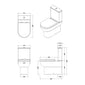 Nuie Isla Rimless Close Couple Flush to Wall Toilet pan only