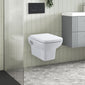 Arlo Concealed Cistern Frames Wall Hung Pan with Soft Closed Seat - Square Plate