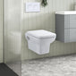 Arlo Concealed Cistern Frames Wall Hung Pan with Soft Closed Seat - Square Plate