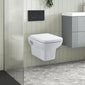 Arlo Mid-Height Concealed Cistern Frames Wall Hung Pan with Soft Closed Seat - Square Plate