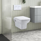 Arlo Mid-Height Concealed Cistern Frames Wall Hung Pan with Soft Closed Seat - Square Plate