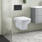 Arlo Mid-Height Concealed Cistern Frames Wall Hung Pan with Soft Closed Seat - Round Plate